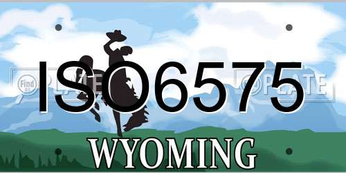 ISO6575 Wyoming License Plate
