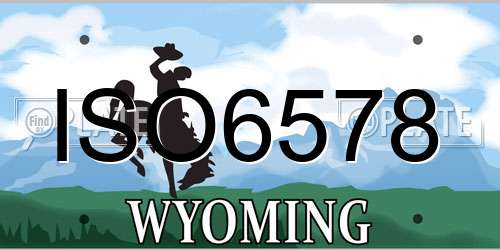 ISO6578 Wyoming License Plate