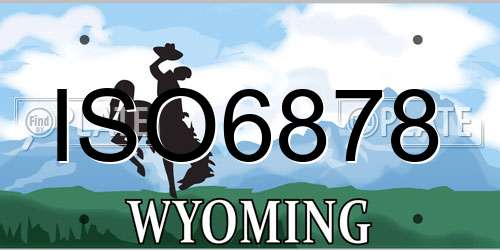 ISO6878 Wyoming License Plate