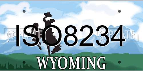 ISO8234 Wyoming License Plate