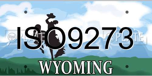 ISO9273 Wyoming License Plate
