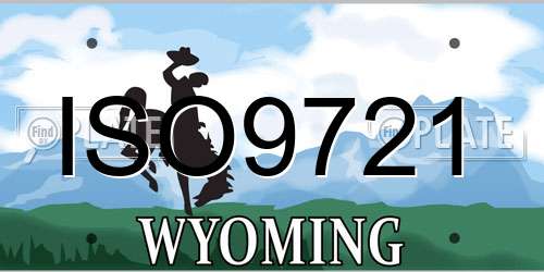 ISO9721 Wyoming License Plate