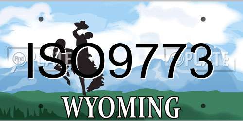 ISO9773 Wyoming License Plate