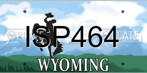 ISP464 Wyoming License Plate