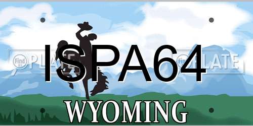 ISPA64 Wyoming License Plate