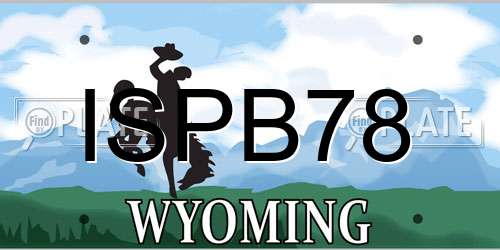 ISPB78 Wyoming License Plate