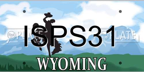 ISPS31 Wyoming License Plate