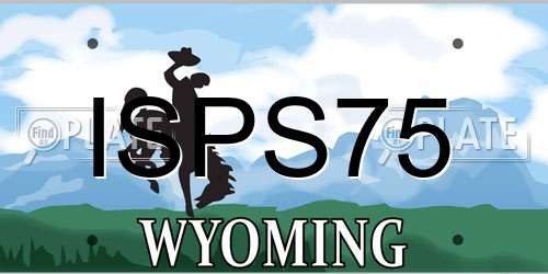 ISPS75 Wyoming License Plate