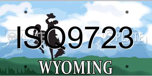 ISQ9723 Wyoming License Plate