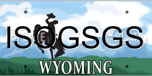 ISQGSGS Wyoming License Plate