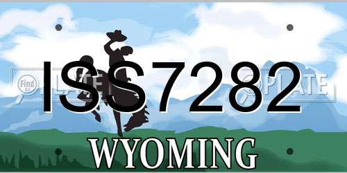 ISS7282 Wyoming License Plate