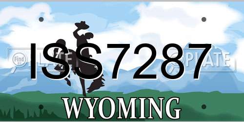ISS7287 Wyoming License Plate