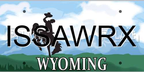 ISSAWRX Wyoming License Plate