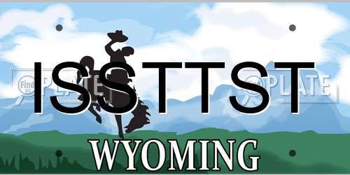 ISSTTST Wyoming License Plate