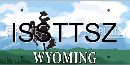 ISSTTSZ Wyoming License Plate
