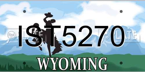 IST5270 Wyoming License Plate