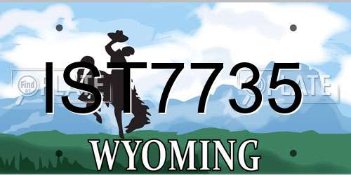 IST7735 Wyoming License Plate