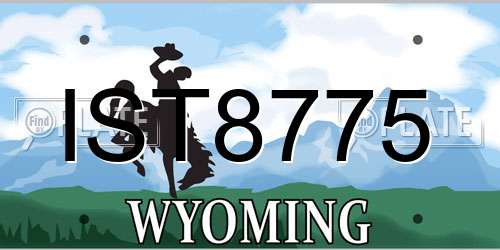 IST8775 Wyoming License Plate