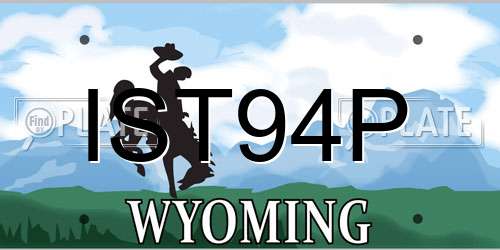 IST94P Wyoming License Plate