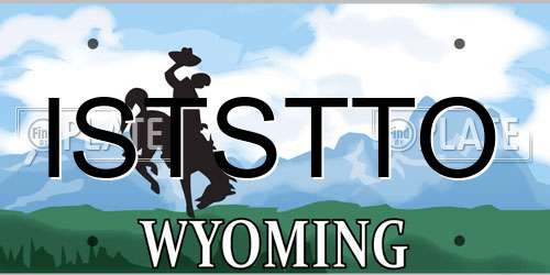ISTSTTO Wyoming License Plate