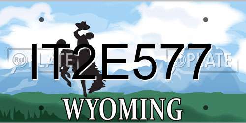 IT2E577 Wyoming License Plate