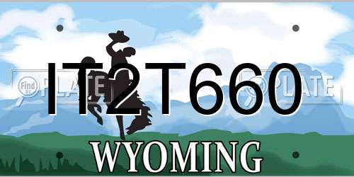 IT2T660 Wyoming License Plate