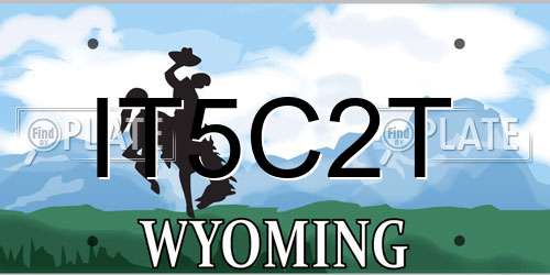 IT5C2T Wyoming License Plate