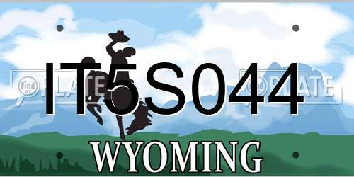 IT5S044 Wyoming License Plate