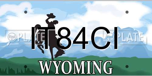 IT84CI Wyoming License Plate
