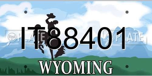 IT88401 Wyoming License Plate