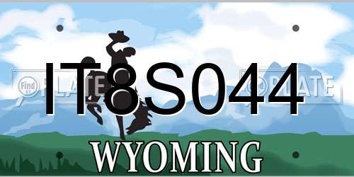IT8S044 Wyoming License Plate