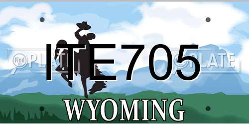 ITE705 Wyoming License Plate