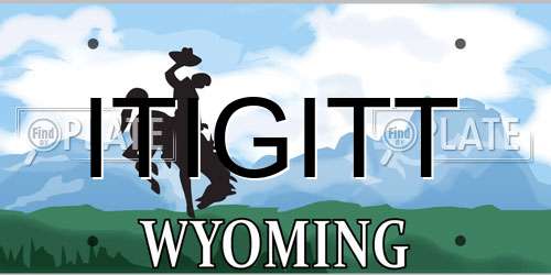 ITIGITT Wyoming License Plate