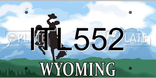 ITL552 Wyoming License Plate