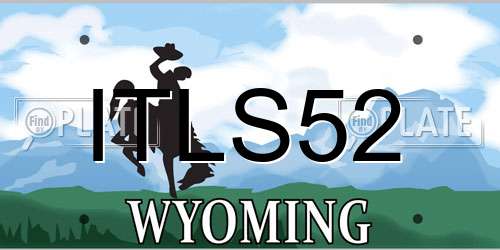 ITLS52 Wyoming License Plate