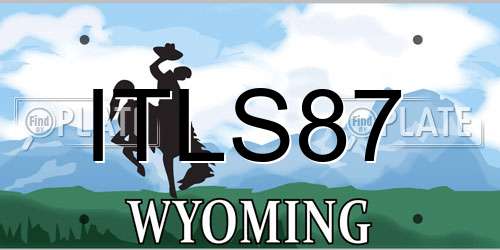 ITLS87 Wyoming License Plate