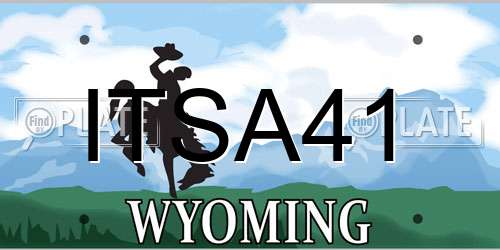 ITSA41 Wyoming License Plate