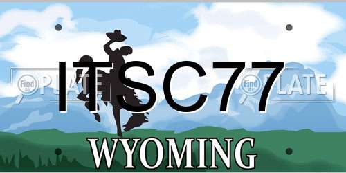 ITSC77 Wyoming License Plate