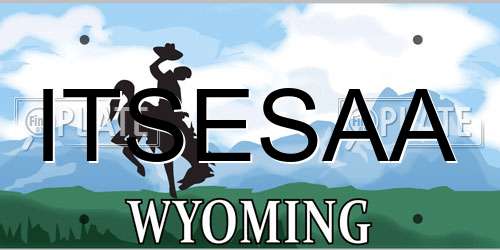 ITSESAA Wyoming License Plate