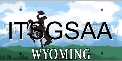 ITSGSAA Wyoming License Plate