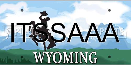 ITSSAAA Wyoming License Plate