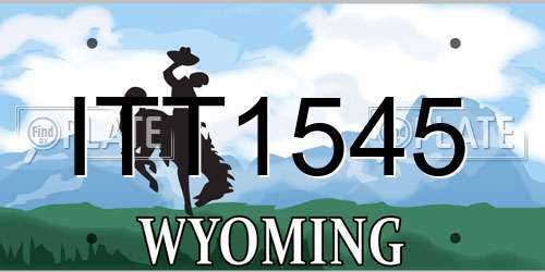 ITT1545 Wyoming License Plate