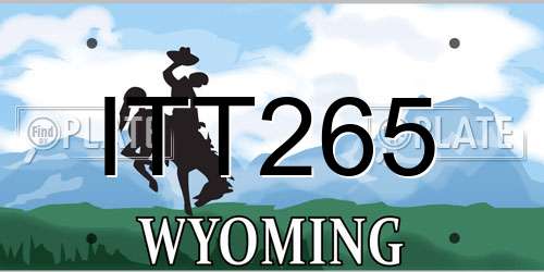 ITT265 Wyoming License Plate