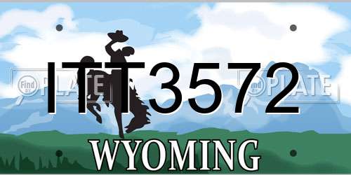 ITT3572 Wyoming License Plate
