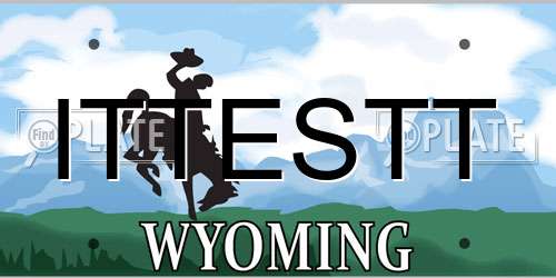 ITTESTT Wyoming License Plate
