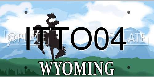 ITTO04 Wyoming License Plate