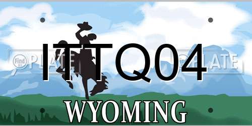 ITTQ04 Wyoming License Plate