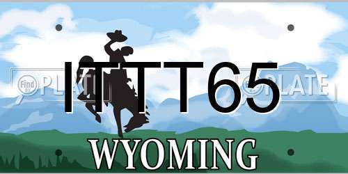 ITTT65 Wyoming License Plate