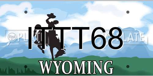 ITTT68 Wyoming License Plate