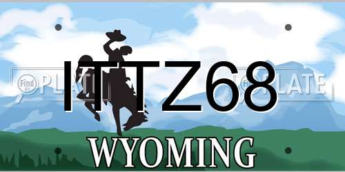 ITTZ68 Wyoming License Plate